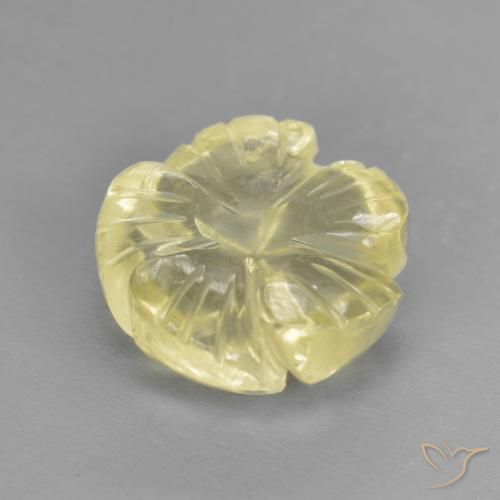 Quartz Gemstone in 9.5 x 9.3 mm Size for Sale, Quartz Stone in Medium-Light Yellow Color