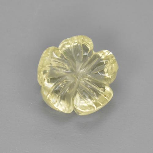 Jaune moyen-léger Quartz gemme - 2ct Fleur gravée (ID: 577699)