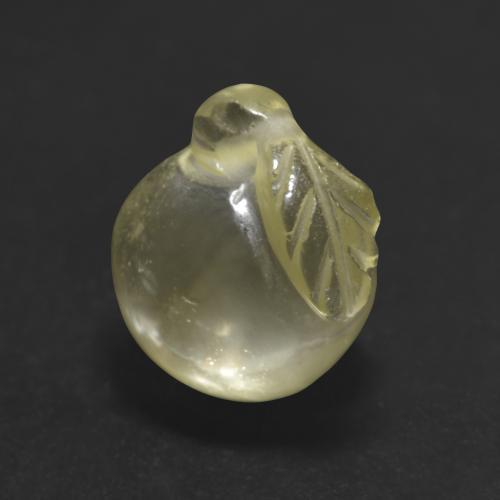 hellgelb Quarz Edelstein - 5.5ct Geschnitzte Frucht (ID: 579373)