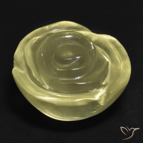 Quartz Gemstone in 17.3 x 16.4 mm Size for Sale, Quartz Stone in Medium Yellow Color
