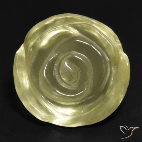 14.90ct Natural Medium Yellow Quartz, Flower Cut, Transparent