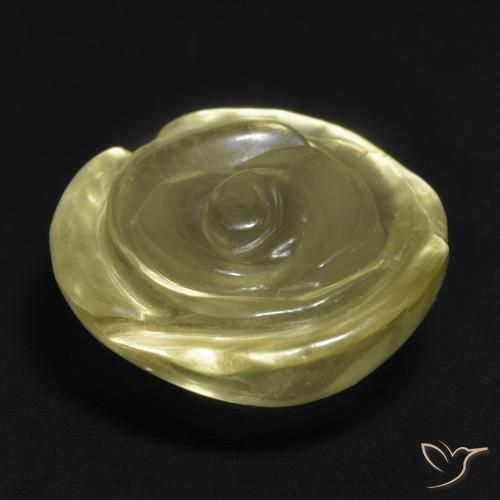 Quartz Gemstone in 17 x 16.8 mm Size for Sale, Quartz Stone in Medium Yellow Color