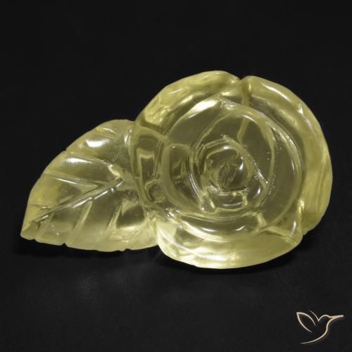18.90ct Natural Laguna Yellow Quartz, Flower Cut, Transparent