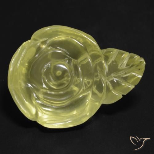 22.84 ct Yellow Quartz, 24.9 x 18.6 mm Carved From Brazil, Photo A