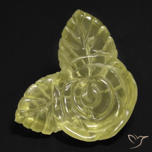27.63ct Natural Laguna Yellow Quartz, Flower Cut, Transparent