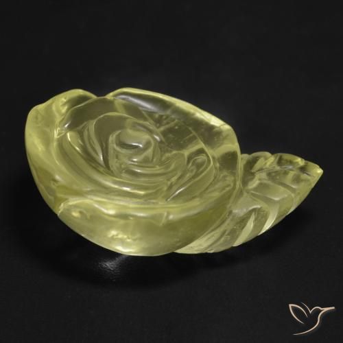 Quartz Gemstone in 27 x 20 mm (calibrated) Size for Sale, Quartz Stone in Medium Yellow Color