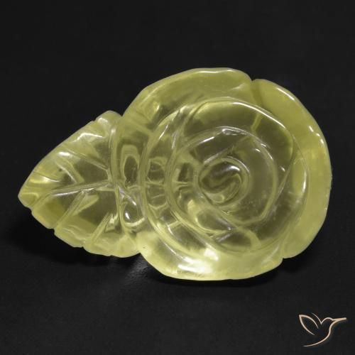 19.33 ct Yellow Quartz, 24.8 x 16.8 mm Carved From Brazil, Photo A