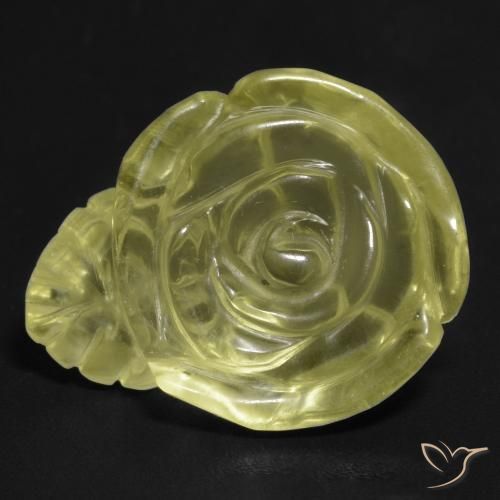 15.73 ct Yellow Quartz, 21.5 x 17 mm Carved From Brazil, Photo A