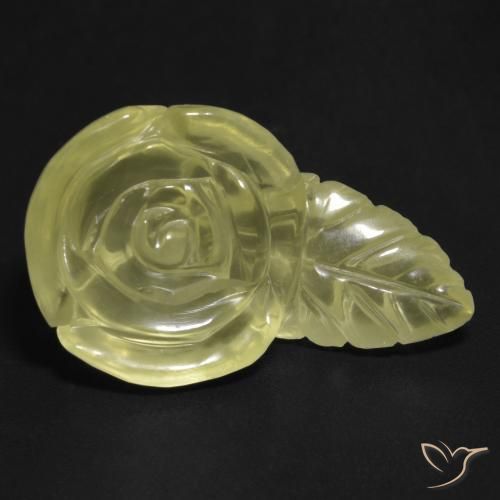 Cuarzo Amarillo Rosa tallada de 25,1x15,5 mm de Brasil, peso de 15.31 ct, piedra preciosa natural Irradiado en claridad Transparente, Cuarzo de 1 pieza - Color: Amarillo pálido, dureza Mohs de 7 Adecuado para joyas de uso diario, Photo A