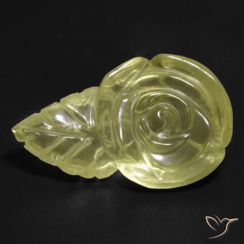 12.51ct Natural Laguna Yellow Quartz, Flower Cut, Transparent