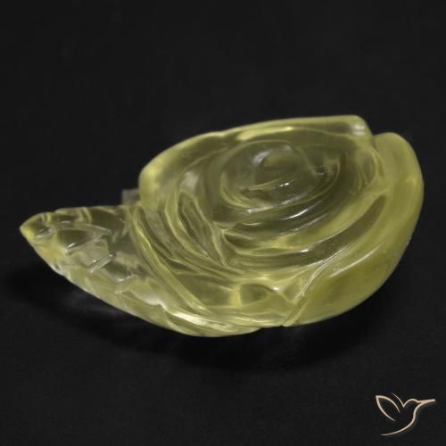Quartz Gemstone in 23.2 x 17.1 mm Size for Sale, Quartz Stone in Pale Yellow Color