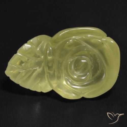 15.83ct Natural Pale Yellow Quartz, Flower Cut, Transparent