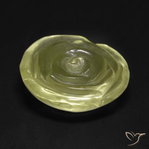 Quartz Gemstone in 17.2 x 16.4 mm Size for Sale, Quartz Stone in Light Yellow Color