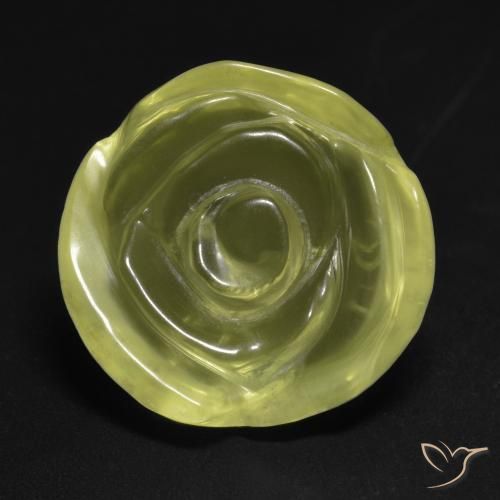 14.68ct Natural Lemon Yellow Quartz, Flower Cut, Transparent