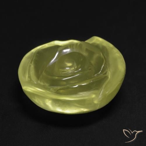 Quartz Gemstone in 16.8 x 16.7 mm Size for Sale, Quartz Stone in Lemon Yellow Color