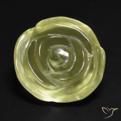 15.19ct Natural Lemon Yellow Quartz, Flower Cut, Transparent