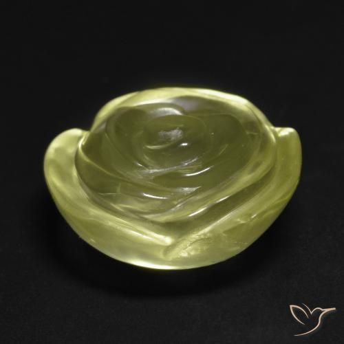 Quartz Gemstone in 17.5 x 16.5 mm Size for Sale, Quartz Stone in Lemon Yellow Color