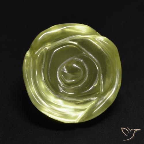 14.89ct Natural Medium Yellow Quartz, Flower Cut, Transparent