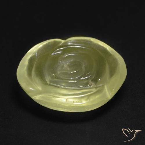 Quartz Gemstone in 17.7 x 16.9 mm Size for Sale, Quartz Stone in Light Yellow Color