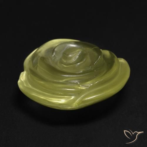 Quartz Gemstone in 18.6 x 18 mm Size for Sale, Quartz Stone in Medium Yellow Color