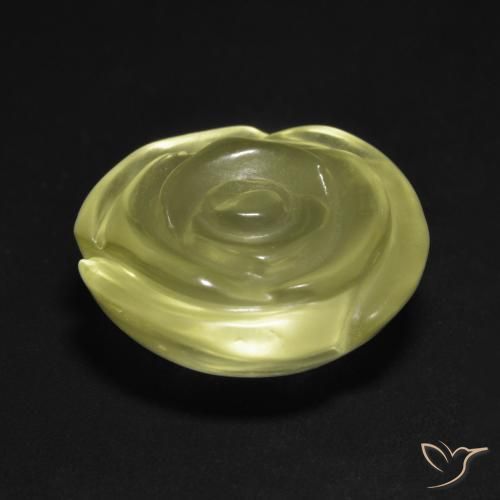 Quartz Gemstone in 16.7 x 16.5 mm Size for Sale, Quartz Stone in Light Yellow Color