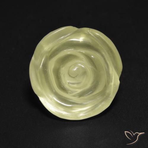 7.82ct Natural Light Yellow Quartz, Flower Cut, Transparent