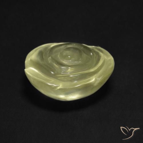 Quartz Gemstone in 13.8 x 13.4 mm Size for Sale, Quartz Stone in Light Yellow Color