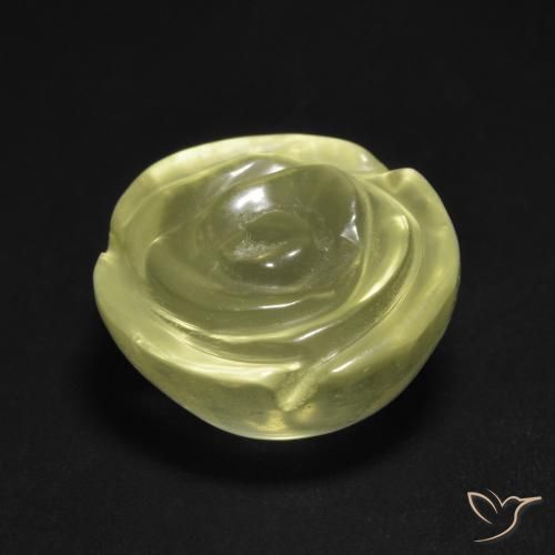 Quartz Gemstone in 15 x 15 mm (calibrated) Size for Sale, Quartz Stone in Light Greenish Yellow Color
