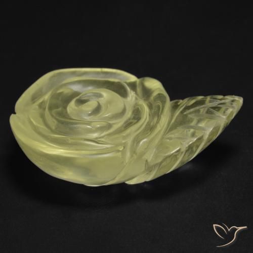 Quartz Gemstone in 25 x 18 mm (calibrated) Size for Sale, Quartz Stone in Light Yellow Color
