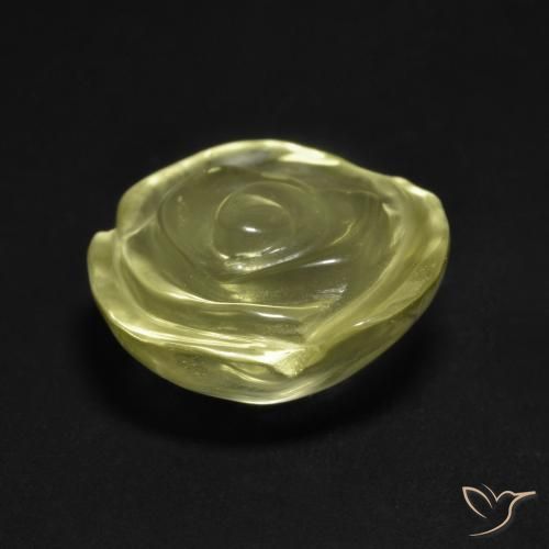 Quartz Gemstone in 15 x 15 mm (calibrated) Size for Sale, Quartz Stone in Light Greenish Yellow Color