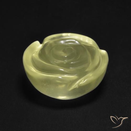 Quartz Gemstone in 15 x 15 mm (calibrated) Size for Sale, Quartz Stone in Light Yellow Color