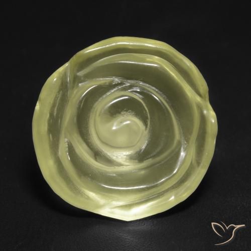 9.71ct Natural Light Yellow Quartz, Flower Cut, Transparent