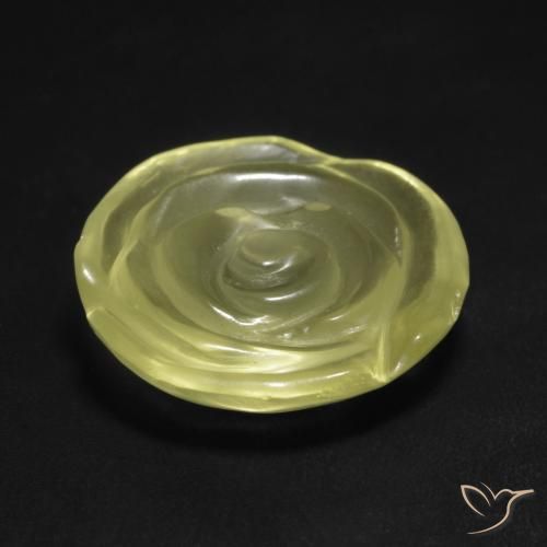 Quartz Gemstone in 16.8 x 16.7 mm Size for Sale, Quartz Stone in Light Yellow Color
