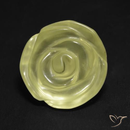 11.71ct Natural Luz amarela Quartzo, Flor cortada, Transparente, Photo A