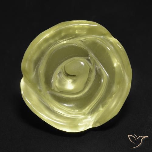 14.21ct Natural Luz amarela Quartzo, Flor cortada, Transparente, Photo A