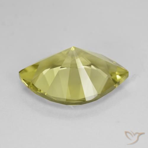Quartz Gemstone in 17.2 x 12 mm Size for Sale, Quartz Stone in Warm Earthy Green Color