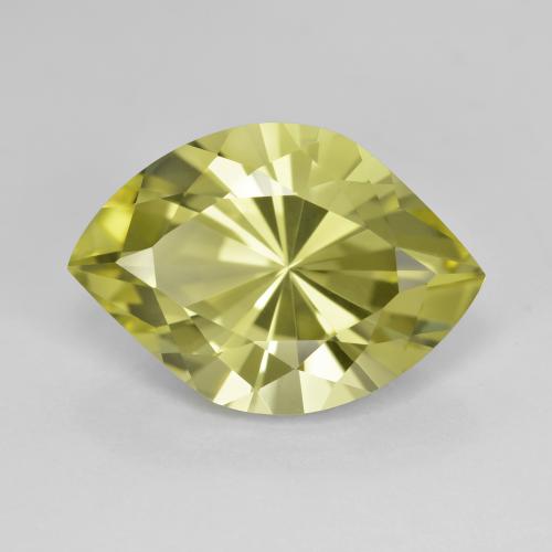 Light Green Quartz Gem - 7.2ct Marquise Concave Cut (ID: 598908)