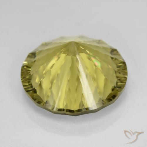 Quartz Gemstone in 18 mm (calibrated) Size for Sale, Quartz Stone in Light Green Color