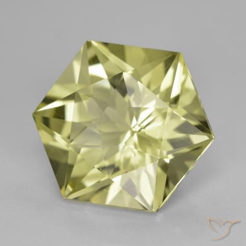 7.57 ct Yellow Quartz Stone, Natural Quartz in Fancy Cut Shape for Sale