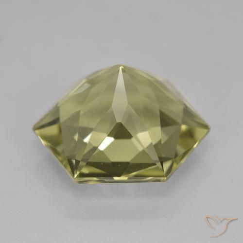 Quartz Gemstone in 14.9 x 12.9 mm Size for Sale, Quartz Stone in Light Yellow Color