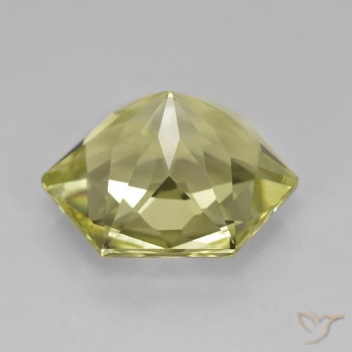 Quartz Gemstone in 14.9 x 12.9 mm Size for Sale, Quartz Stone in Medium Yellow Color