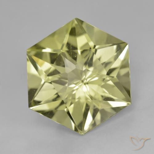 17,1 x 14,9mm fancy-schliff gelber Quarz aus Brasilien, Gewicht 11,06 ct, 1 Stück Quarz - Farbe: Mittelgelb, natürlicher Edelstein in VVS Reinheit, Mohs-Härte von 7 Geeignet für den täglichen Gebrauch im Schmuck, Photo A