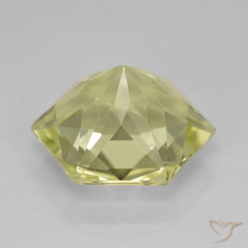 Quartz Gemstone in 14.8 x 13 mm Size for Sale, Quartz Stone in Medium Yellow Color