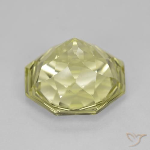 Quartz Gemstone in 14 x 14 mm (calibrated) Size for Sale, Quartz Stone in Pale Cream Yellow Color