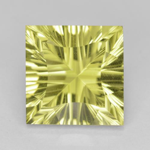 Medium Yellow Quarzo Gem - 7.3ct Taglio concavo quadrato (ID: 599151)