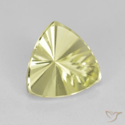 2.34 ct Yellow Quartz Stone, Natural Quartz in Trillion Concave Cut Shape for Sale