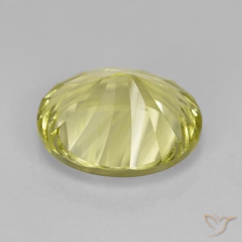 Quartz Gemstone in 14 x 12 mm (calibrated) Size for Sale, Quartz Stone in Greenish Yellow Color