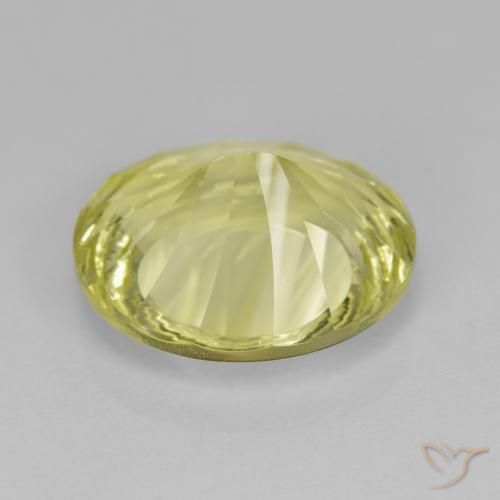 Quartz Gemstone in 14 x 12 mm (calibrated) Size for Sale, Quartz Stone in Greenish Yellow Color