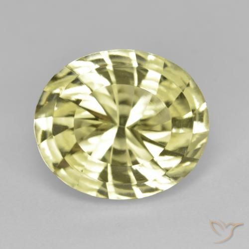 6.88ct Natural Medium Yellow Quartz, Oval, VVS