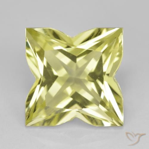 7.46ct Natural Light Greenish Yellow Quartz, Fancy, VVS